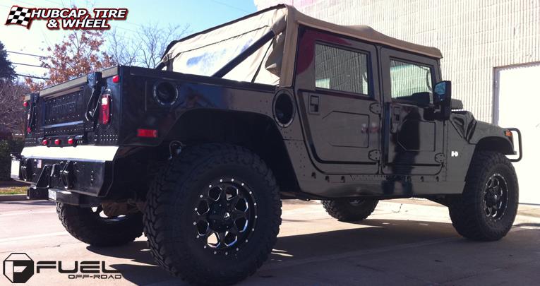 vehicle gallery/hummer h1 fuel boost d534 0X0 Matte Black & Milled wheels and rims